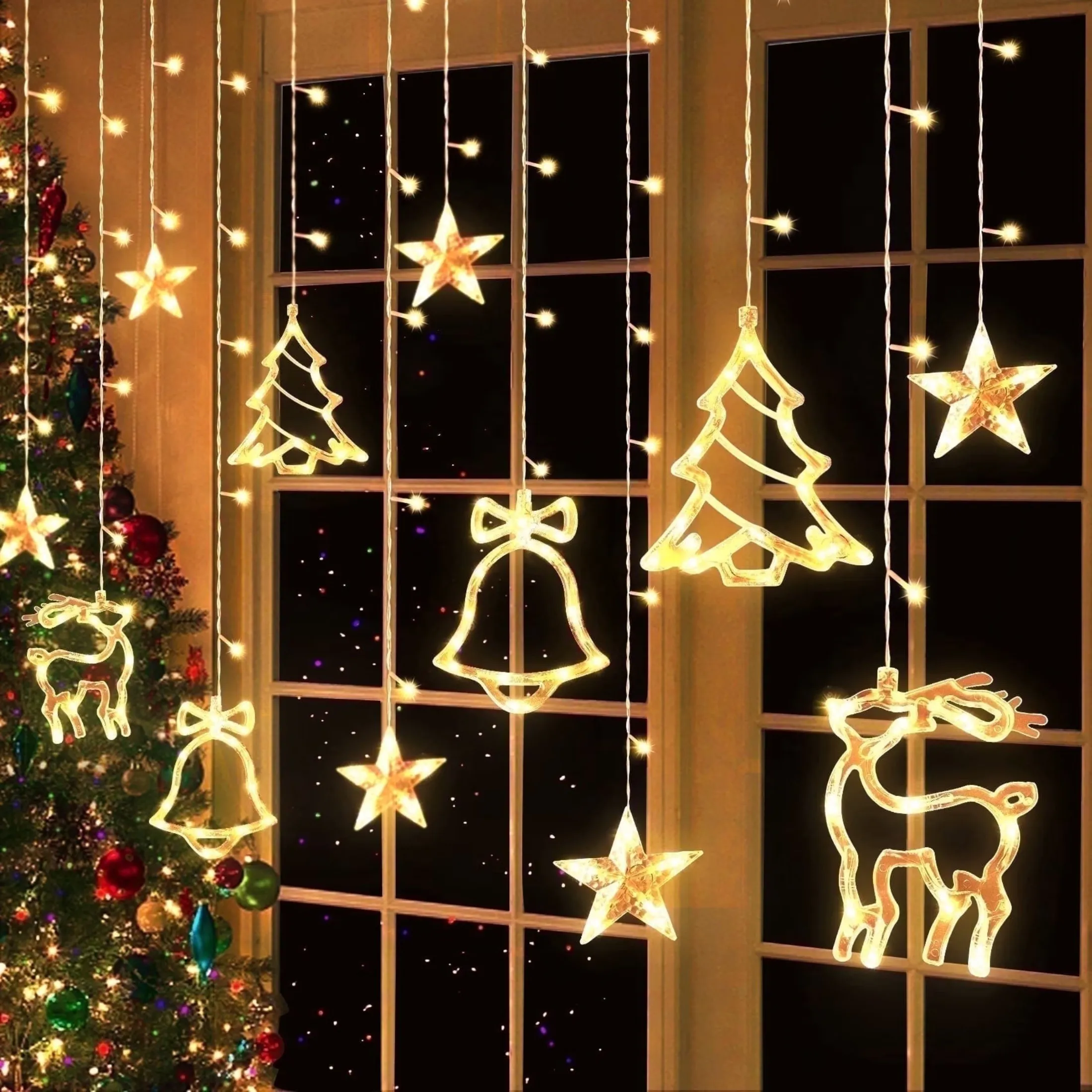 11.5 ft Hanging Twinkle Fairy Lights, Warm White (2-Pack)